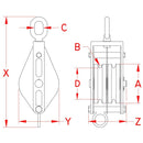 Suncor Stainless - Double Swivel Eye Block