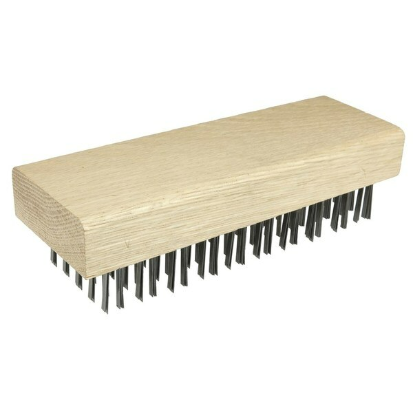 Weiler - Butcher Block Brush, Flat Wire Fill, 1-1/4" Trim Length