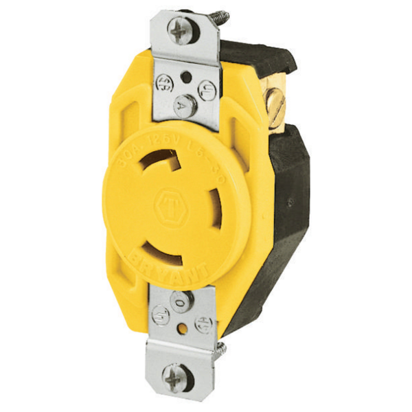 HUBBELL - 30A 125V Receptacle 30 AMP Yellow