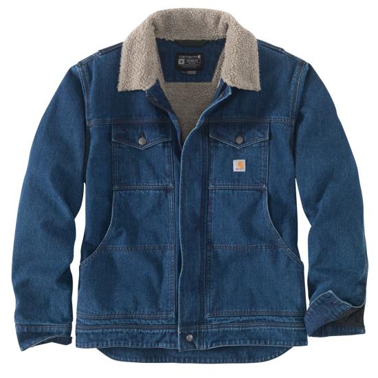 Carhartt - Relaxed Fit Denim Sherpa-Lined Jacket