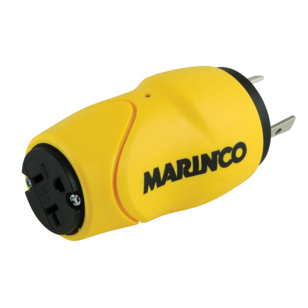 Marinco - Straight Adapter, 15A 125V Male To 30A 125V Female