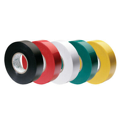 Ancor - Premium Assorted Electrical Tape - 1/2" x 20' - Black / Red / White / Green / Yellow