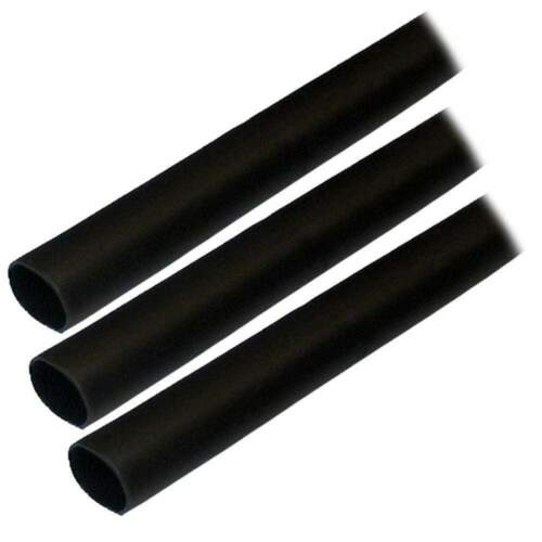 Ancor - Heat Shrink Tubing, 1/2" x 3", Black, 3 pack