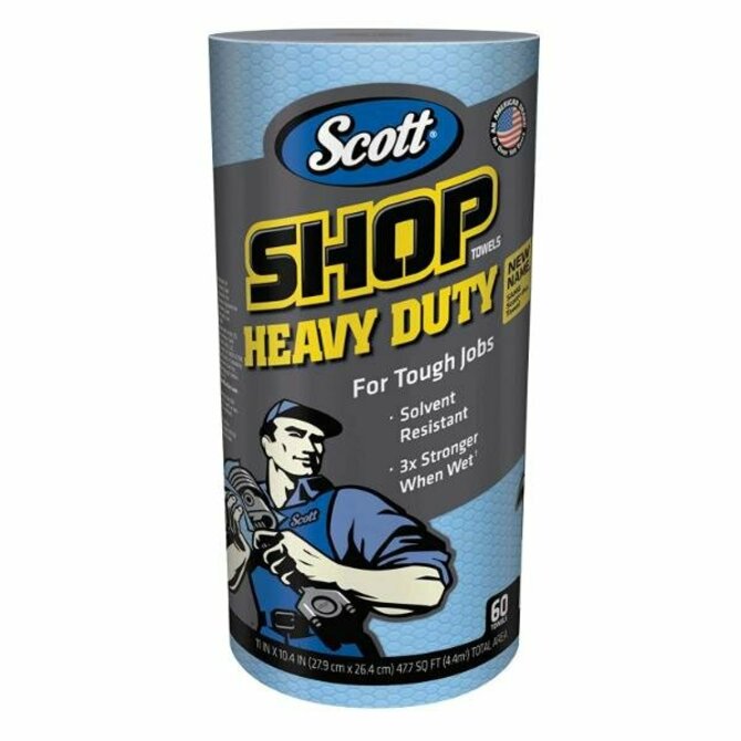 Scott - Shop Towels Heavy Duty Blue Shop Towels for Solvents & Heavy-Duty Jobs