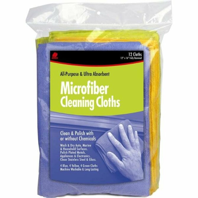 Buffalo - Industries Microfiber Cleaning Cloths(Pack of 12) 12" x 16"