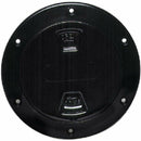 Beckson - 4" Black Screw-In Deck Plate Smooth 4"