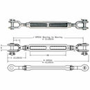 Crosby - Jaw & Jaw Turnbuckle