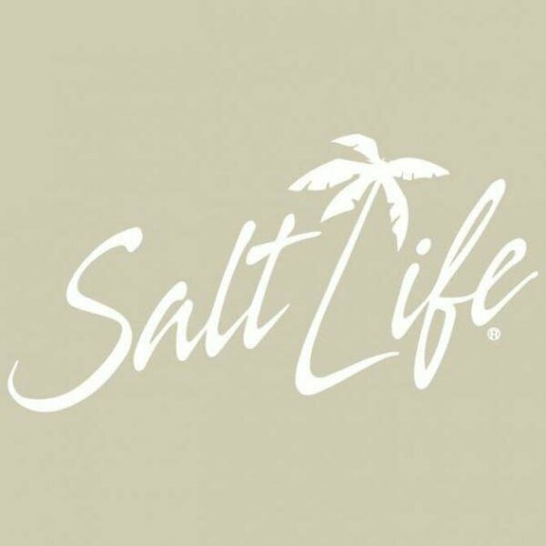 Salt Life - Tropical Palm Decal Medium White