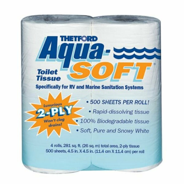 Thetford - Aqua-Soft Toilet Tissue - 4-Pack