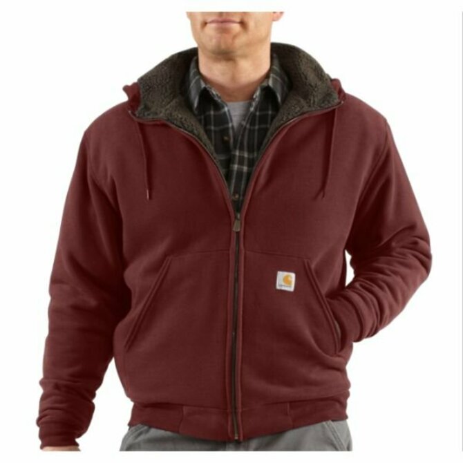 Carhartt- Sherpa Lined Zip Front Hooded Sweatshirt