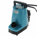 Little Giant - Submersible Utility Pump w/ Piggyback Diaphragm Switch & 18 ft. Power Cord 1/6 HP, 1200 GPH