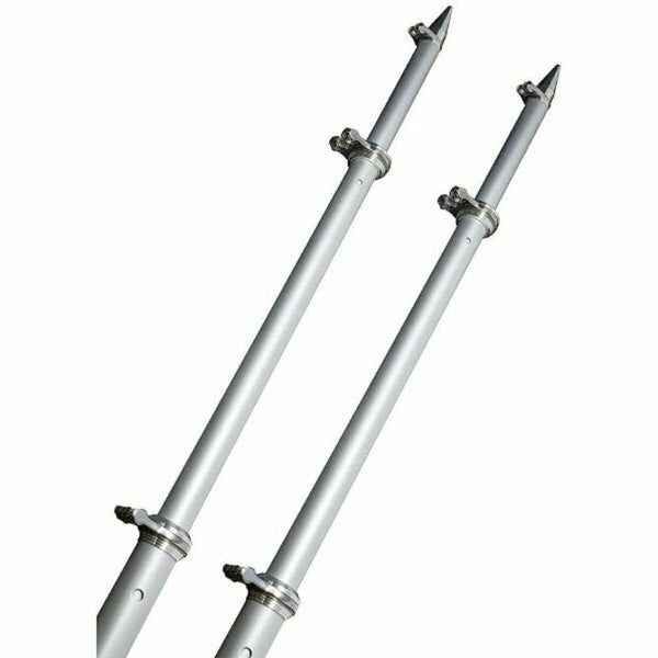 TACO - Deluxe Aluminum Tele- Outrigger Poles - 18" Silver