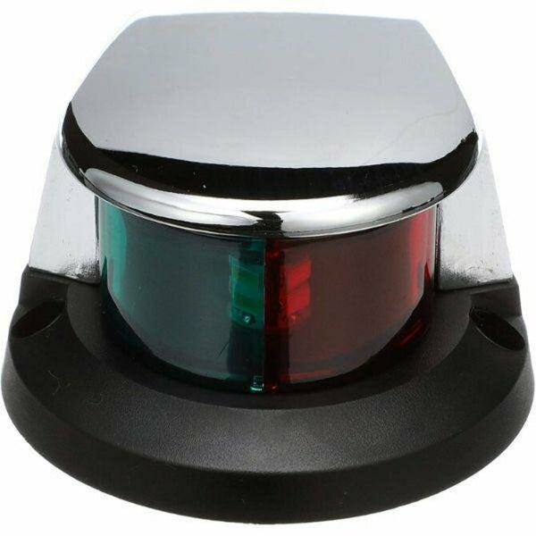 Sea Choice - Zamak Chrome-Plated 12V Bi-Color LED Boat Navigation Bow Light, 4-Inch