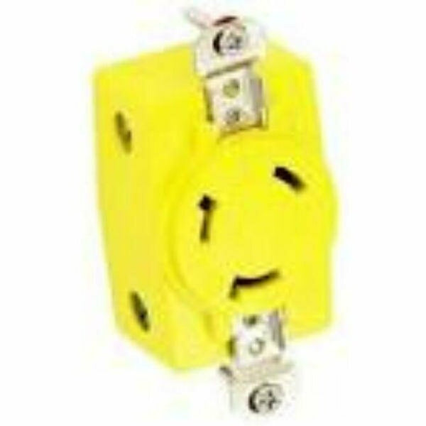 HUBBELL - 3-Wire Receptacle 30 AMP Yellow