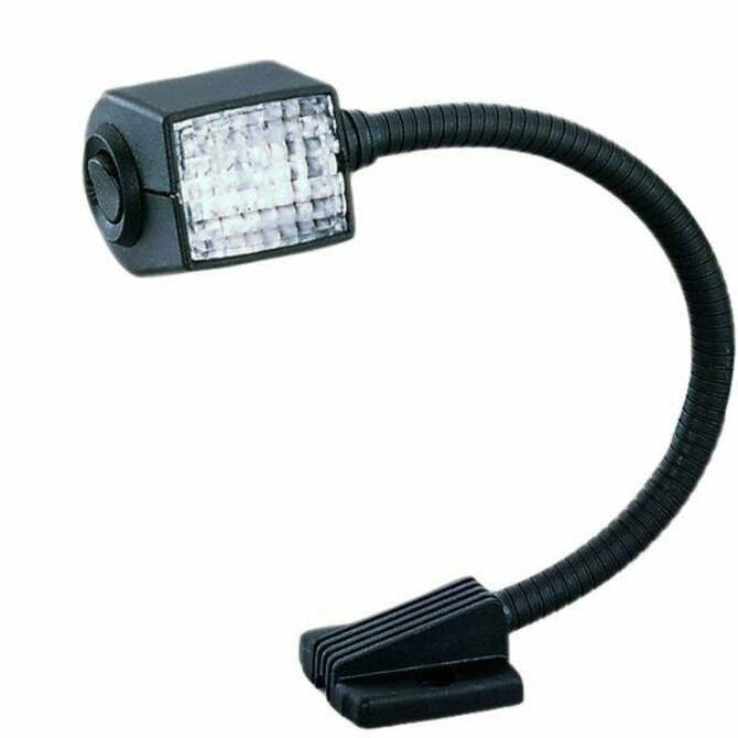 HELLA - 12" 12V DC Fixed Mount Flexible Chart Reading Light with Black Housing