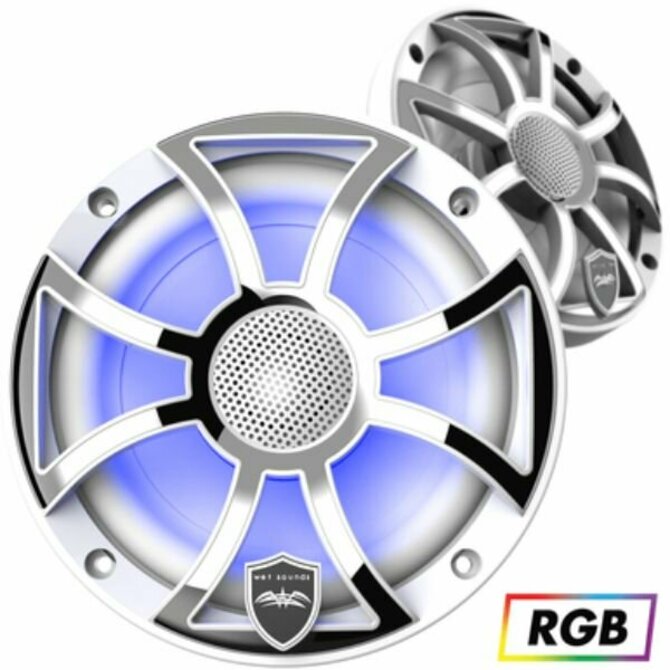Wet Sound - Revo High Output Component Style 6.5" Marine Coaxial Speakers - STAINLESS OVERLAY