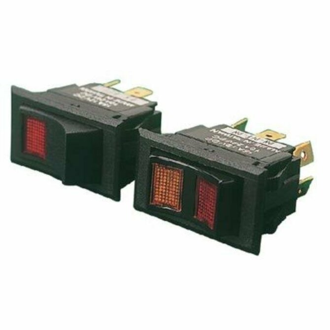 Sea Dog - Red/Yellow Illuminated Rocker Switch - DPDT - On/Off/On