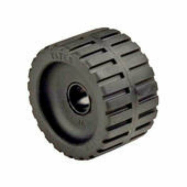 CE Smith - Ribbed Roller Black Natural Rubber, 1-1/8" Shaft