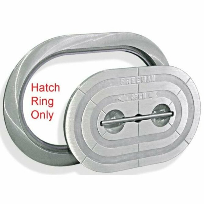 Freeman - Aluminum Oval Lift Out Hatch Ring 15" x 24"