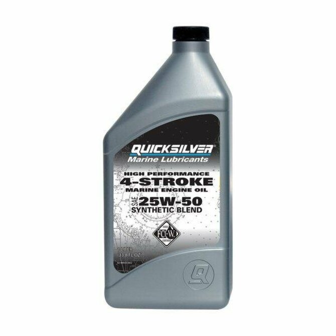 Quicksilver - 25W-50 Synthetic Blend 4-Stroke Marine Engine Oil Quart