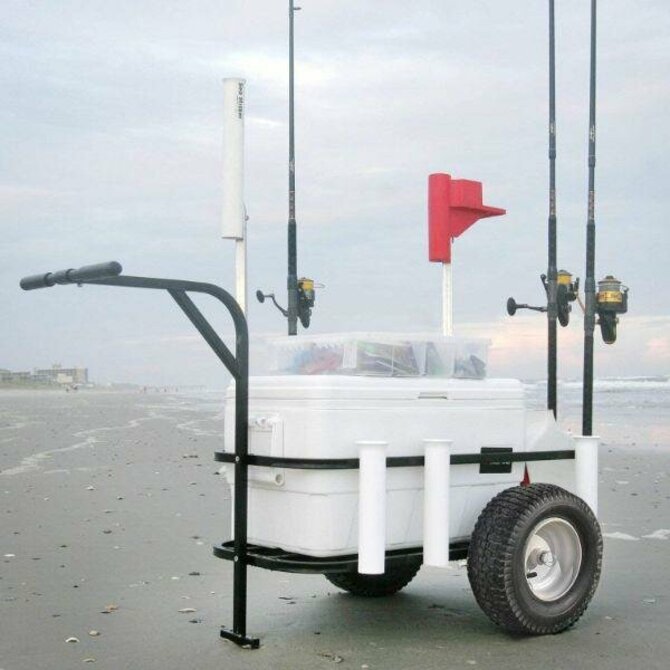 Sea Striker - Beach Runner Deluxe Fishing Cart with Pneumatic Wheels