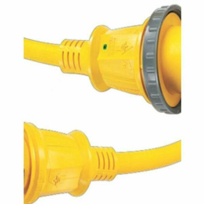 HUBBELL - 50A 125/250V 25' Shore Power Cable LED Yellow 50 AMP Yellow