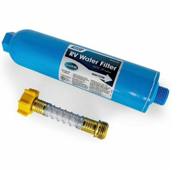 Camco - Tastepure Water Filter (KDF) - w / Flexible Hose Protector