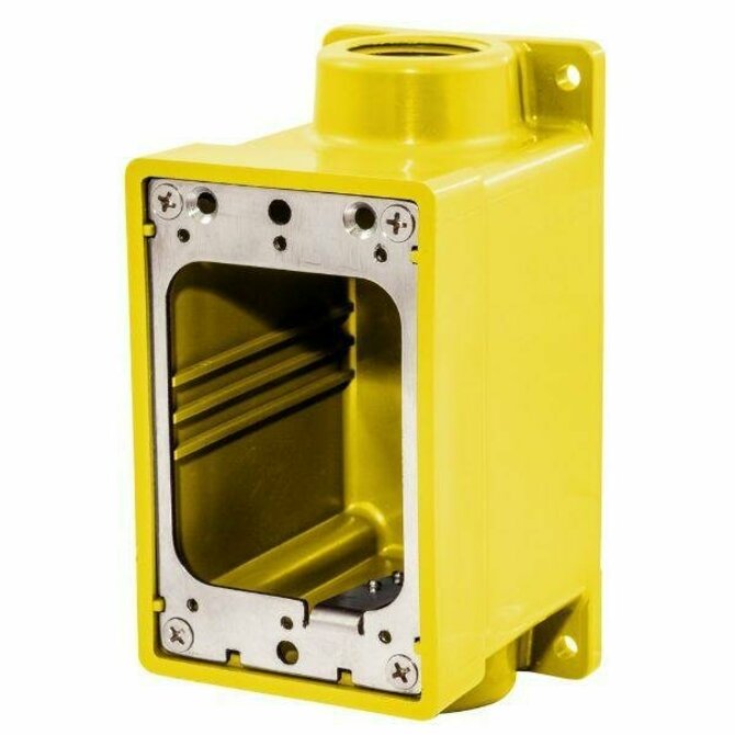 HUBBELL - WATERTIGHT FD BOX 3/4 YELLOW Yellow