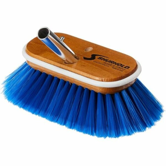 Shurhold - 6" Deck Brush with Extra Soft Blue Nylon Bristles BLUE
