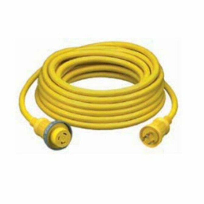 HUBBELL - 30A 125V 50' Shore Power Cable Yellow 30 AMP Yellow