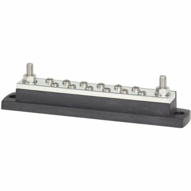 Blue Sea System - MaxiBus 250A BusBar - Two 5/16"-18 Studs and Twelve