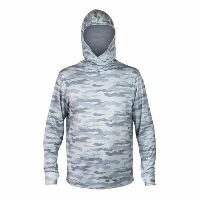 Xcel- Men's Threadx Hooded Pullover Long Sleeve Fishing Shirt W/iceskin Facecover SP21
