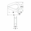 Crosby - G-414 Galvanized Thimble