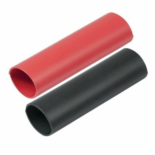 Ancor - Heavy Wall Heat Shrink Tubing - 3/4" x 3" - 2-Pack - Black/Red