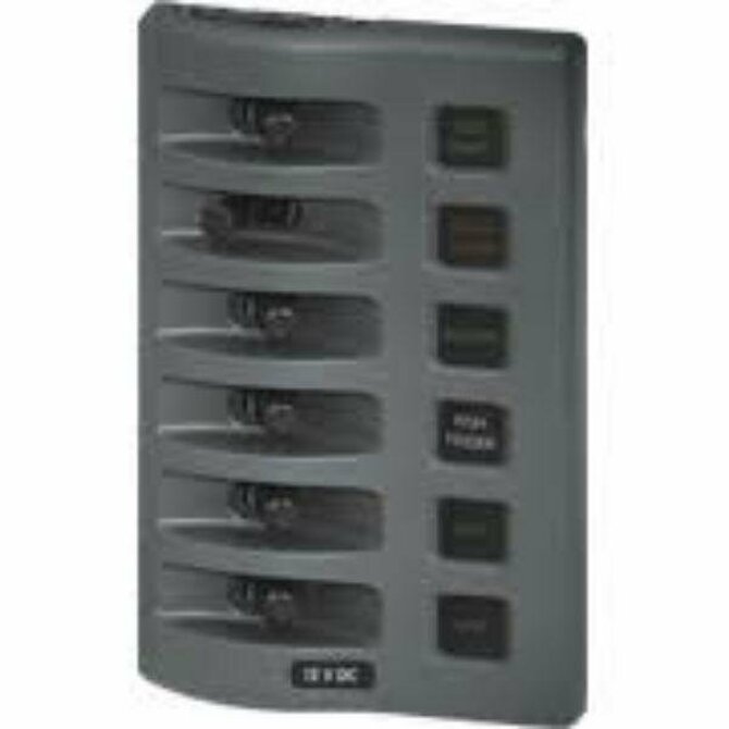Blue Sea - WeatherDeck® 12V DC Waterproof Fuse Panel - Gray 6 Positions