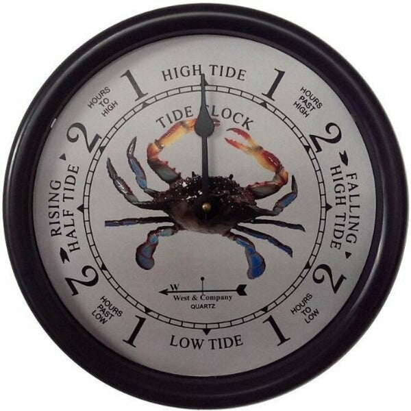 West & Company - 9 1/2" Blue Crab Tide Clock