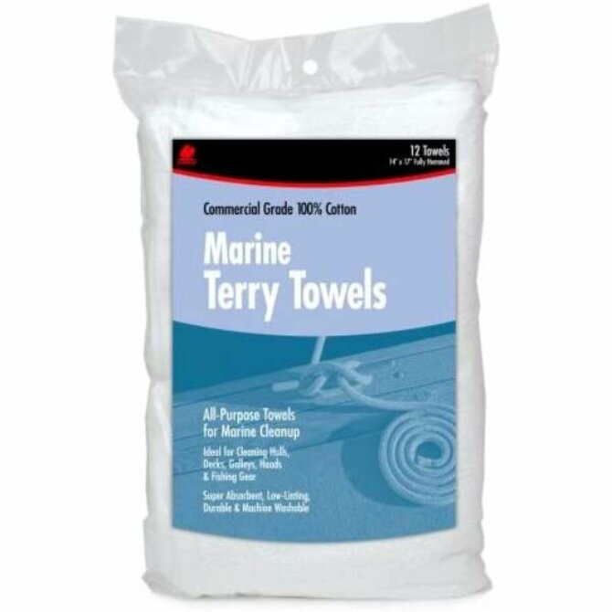 Buffalo - Industries Marine Terry Towels(Pack of 12) 14" x 17"