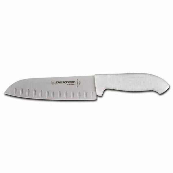 Dexter Russell  - 7" Duo-Edge Santoku Style Cooks Knife with Soft Rubber Grip Handle