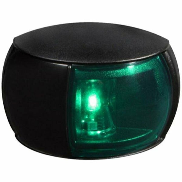 HELLA - 2NM NaviLED Green Lens - Starboard, Black