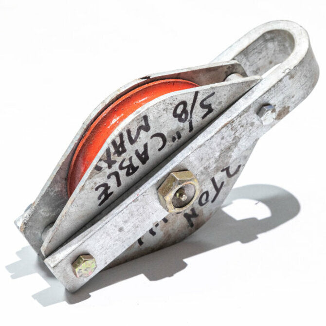 Hancock - 6” Oval Shaped Single Rigging Block For Up To 5/8” Steel Cable
