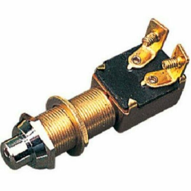 Sea Dog - Brass Momentary Push Button Switch