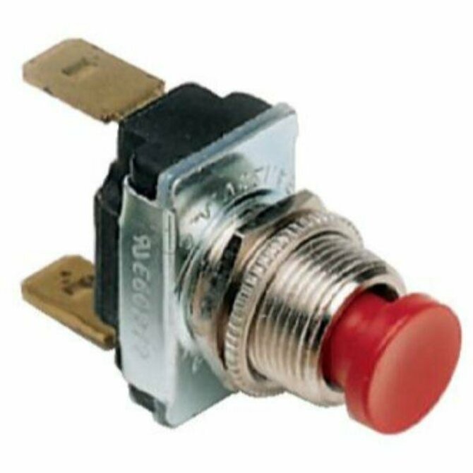 Cole Hersee - Red Momentary Push Button Switch Red