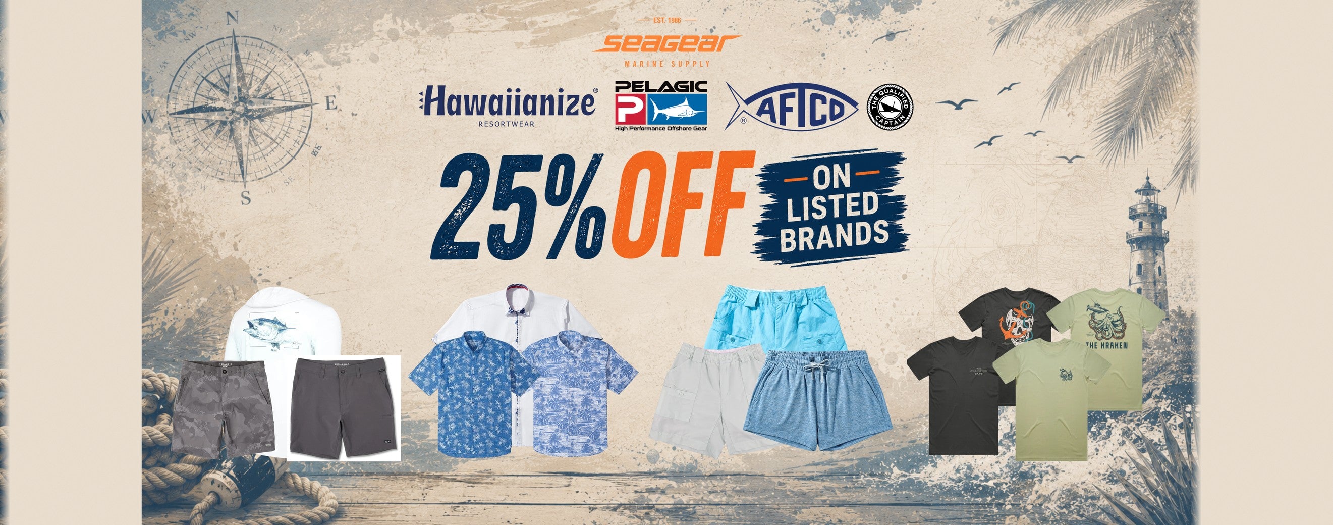 25% off Hawaiianize, Pelagic, AFTCO & Qualified Captain — Sea Gear